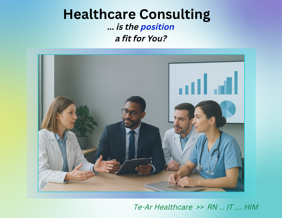 Healthcare consulting is a specialized service where experts with advanced knowledge in healthcare delivery, operations, technology, and systems provide guidance, strategic advice, and project leadership to healthcare organizations. Consulting is a valid career for a Nurse or Health Information Professional such as those certified by AHIMA. A healthcare consultant is a strategic partner serving the client to make well-informed decisions.