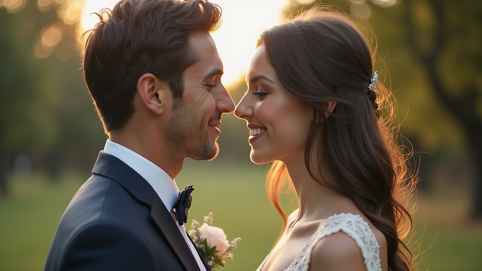 Eye-level view of a wedding photographer adjusting camera settings