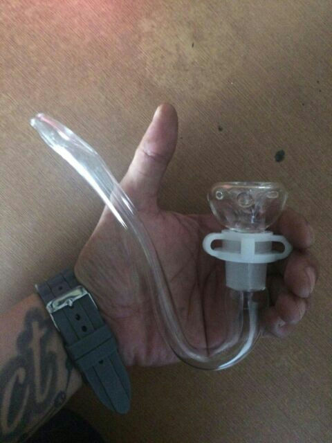 Thumbnail: 7" Borosilicate Glass Bubbler Pipe w/ Keck clip