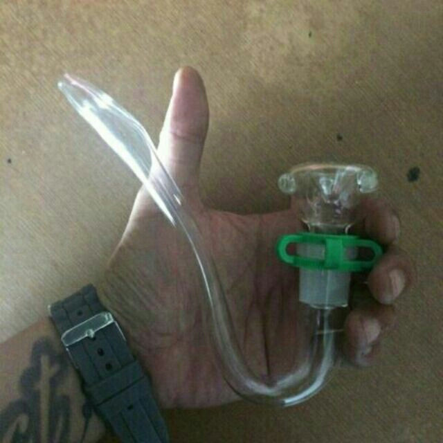 Thumbnail: 7" Borosilicate Glass Bubbler Pipe w/ Keck clip