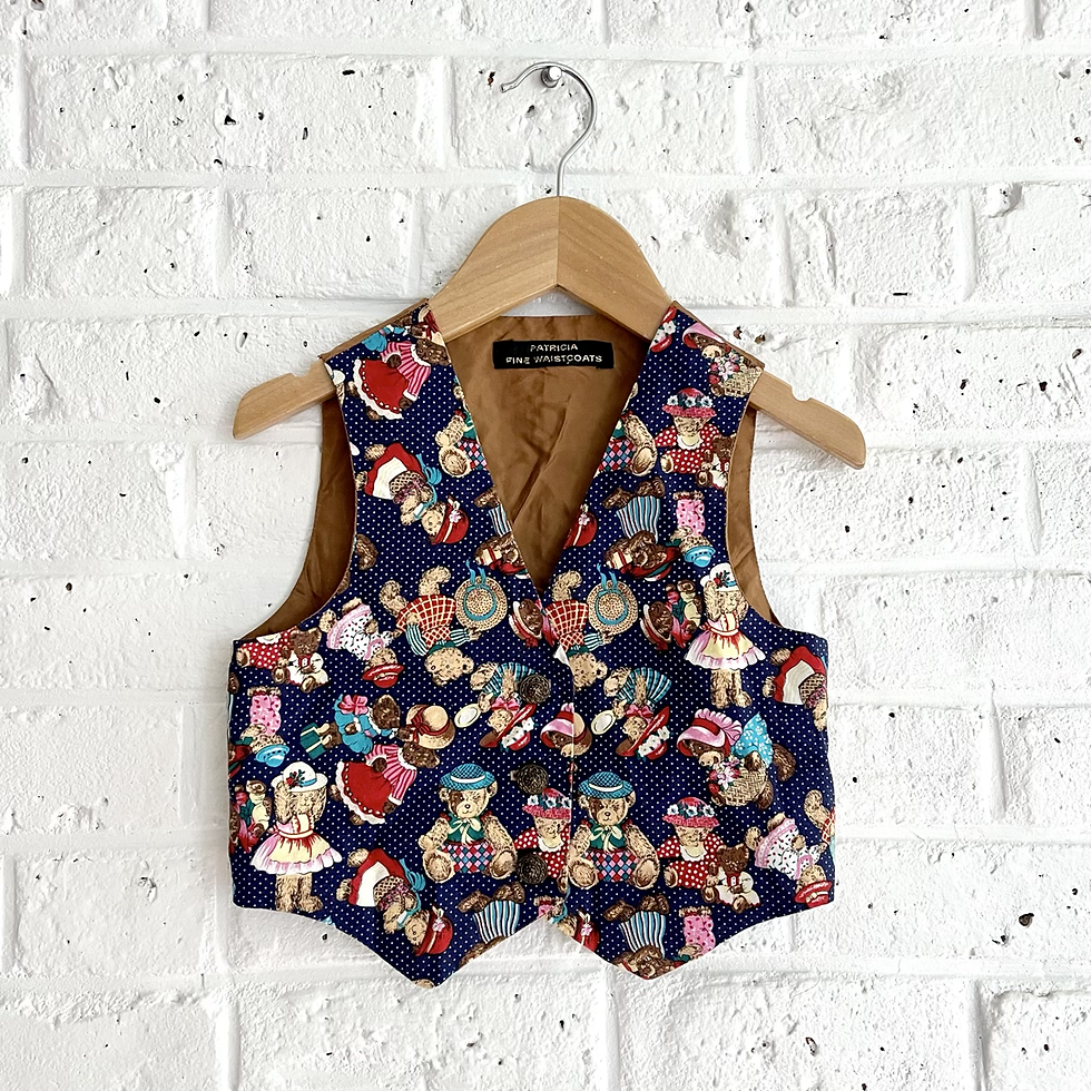 Thumbnail: Teddybear Print Waistcoat