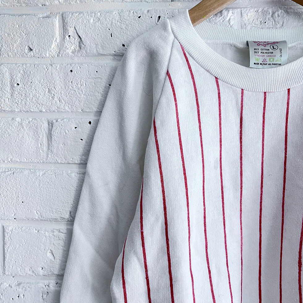 Thumbnail: Vintage Canada Pinstripe Sweatshirt