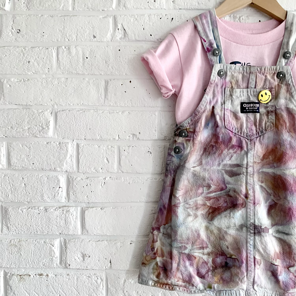 Tie dye “Rose Fog” Denim Dress