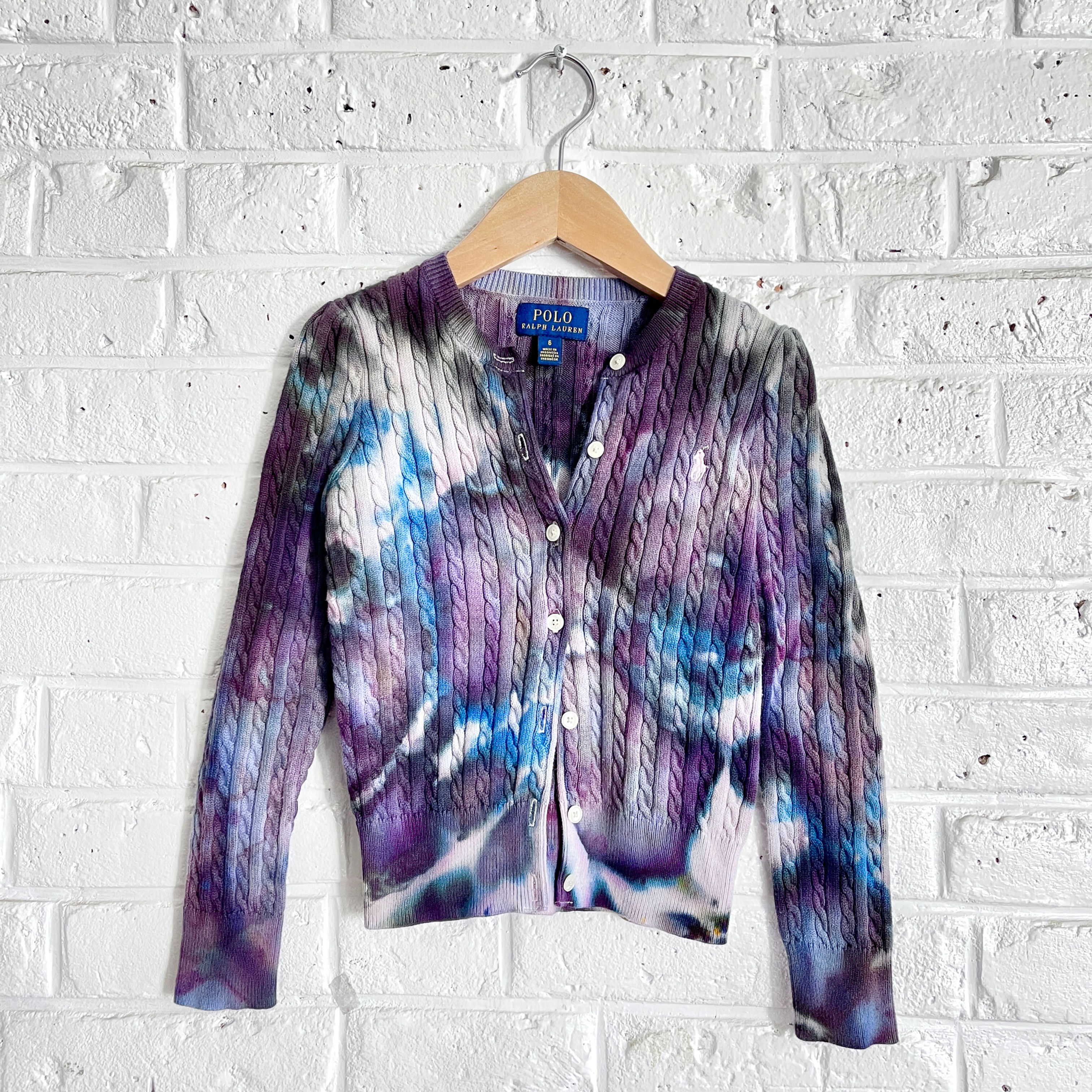 Tie Dye Polo Cardigan