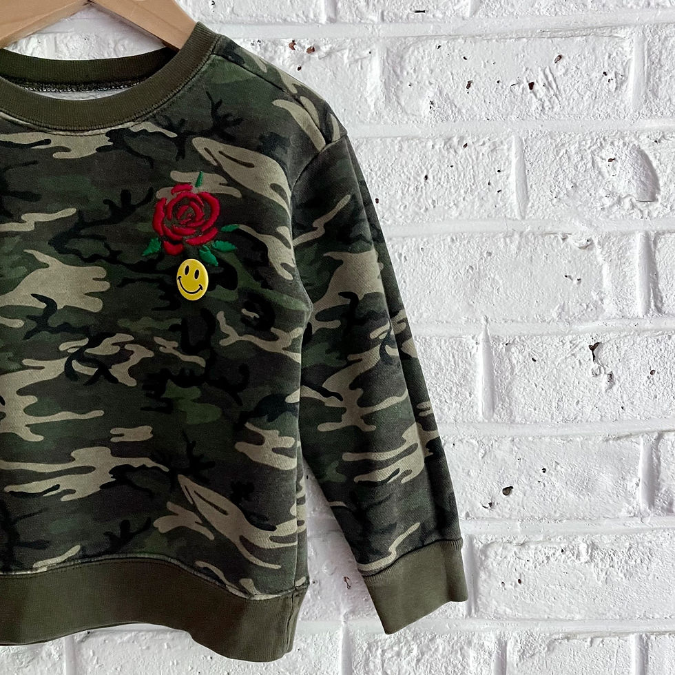 Thumbnail: Embroidered Rose Sweatshirt