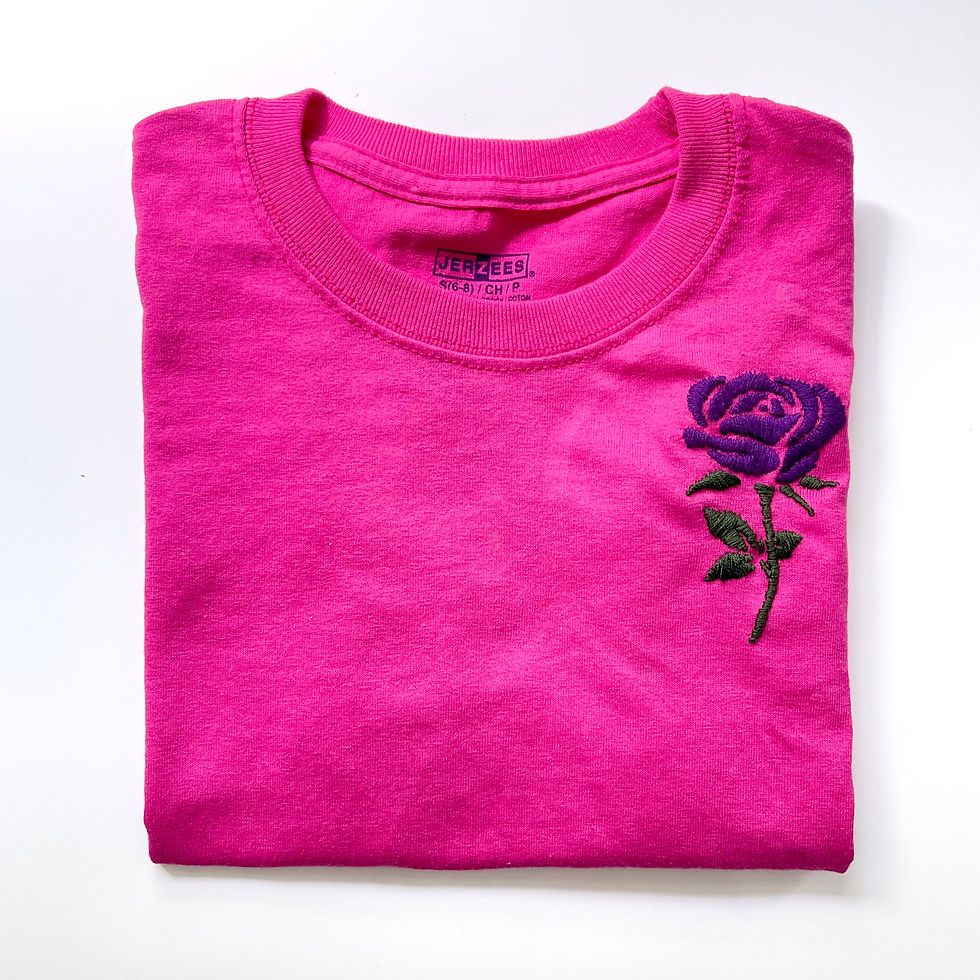 Thumbnail: "Purple Rose" Embroidered Tee