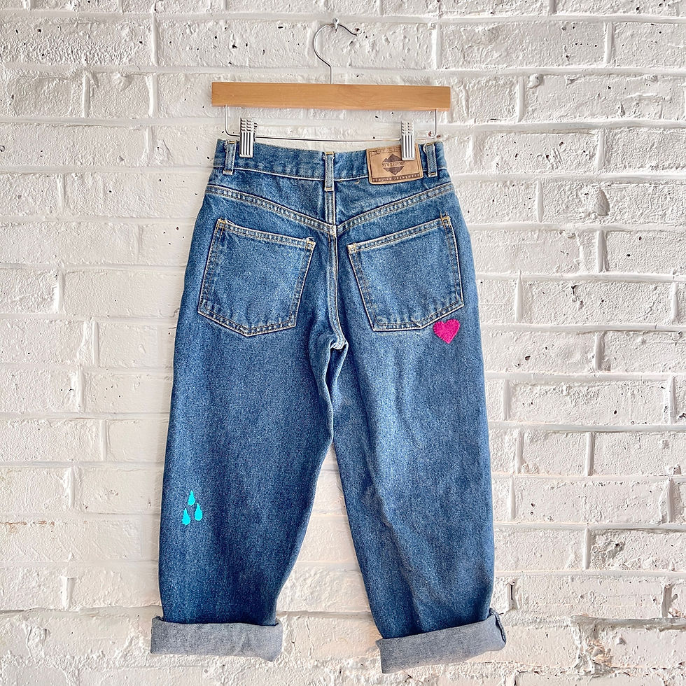 Thumbnail: Hand Embroidered Vintage Jeans