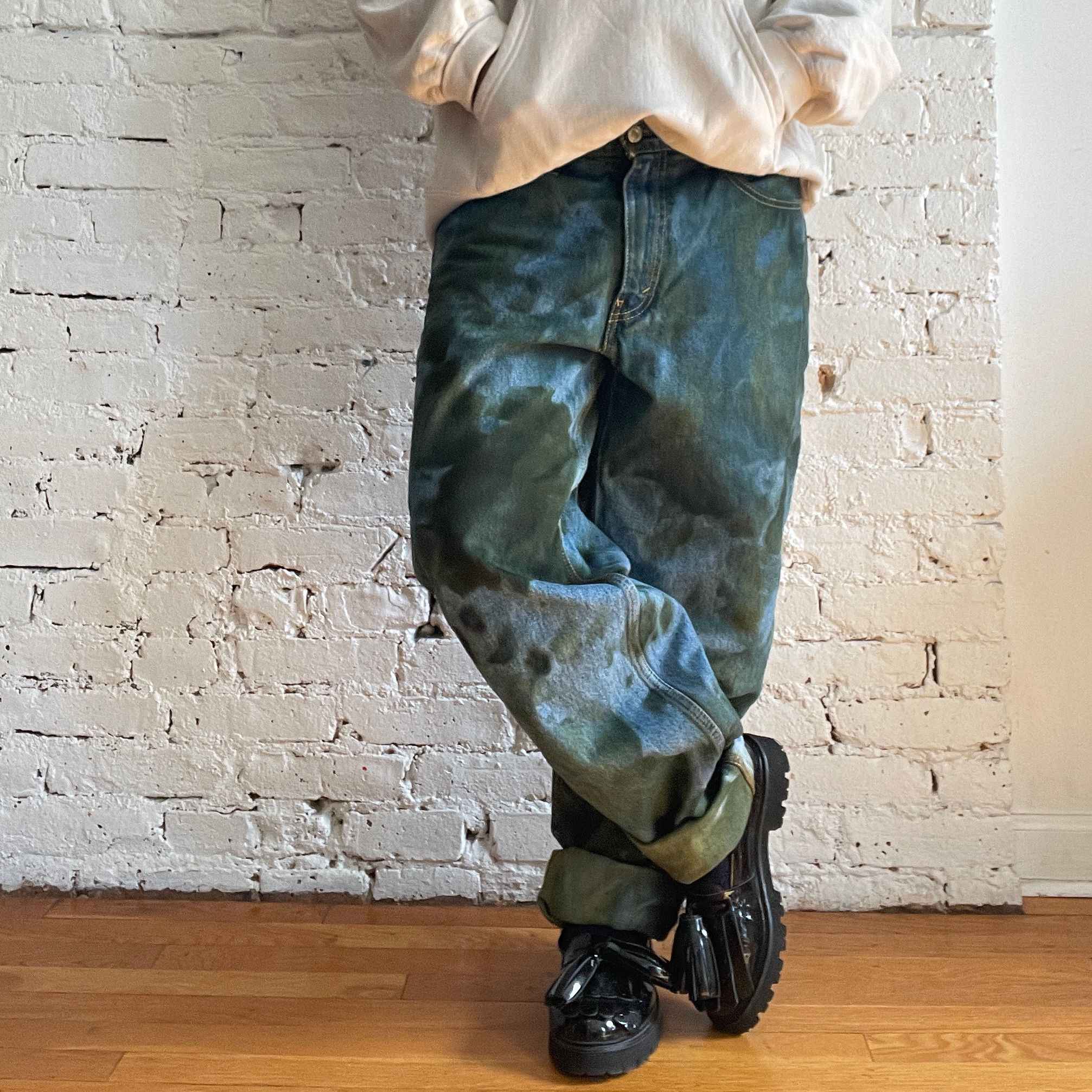 Adult "Indigo Camo" Tie Dye Jeans