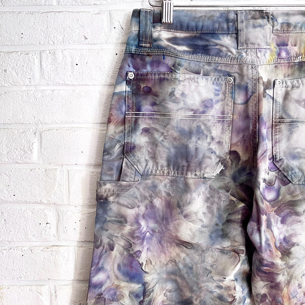 Thumbnail: Adult "Dusty Blue Hydrangea" Dungarees