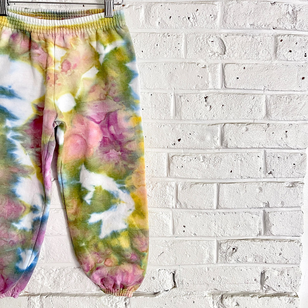 Thumbnail: Tie dyed "Hydrangea Garden" Sweatpants