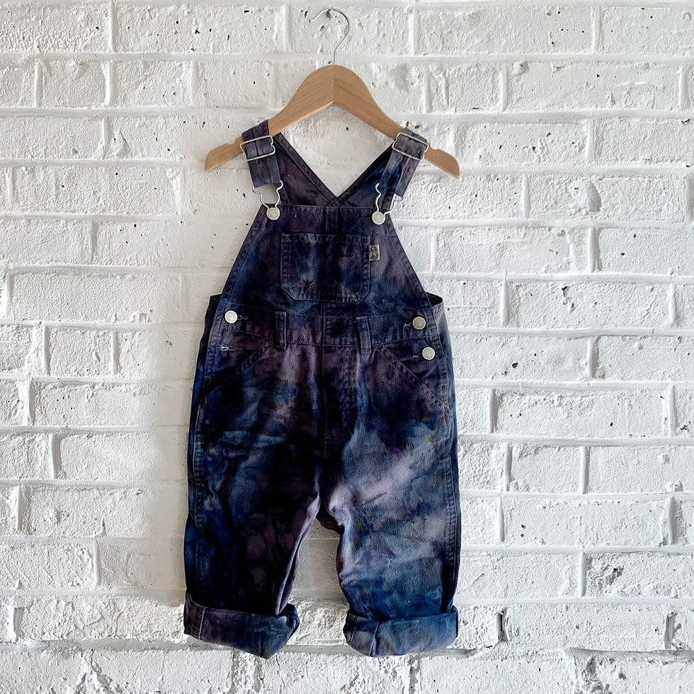 Tie dye “Stormy Skies” Overall