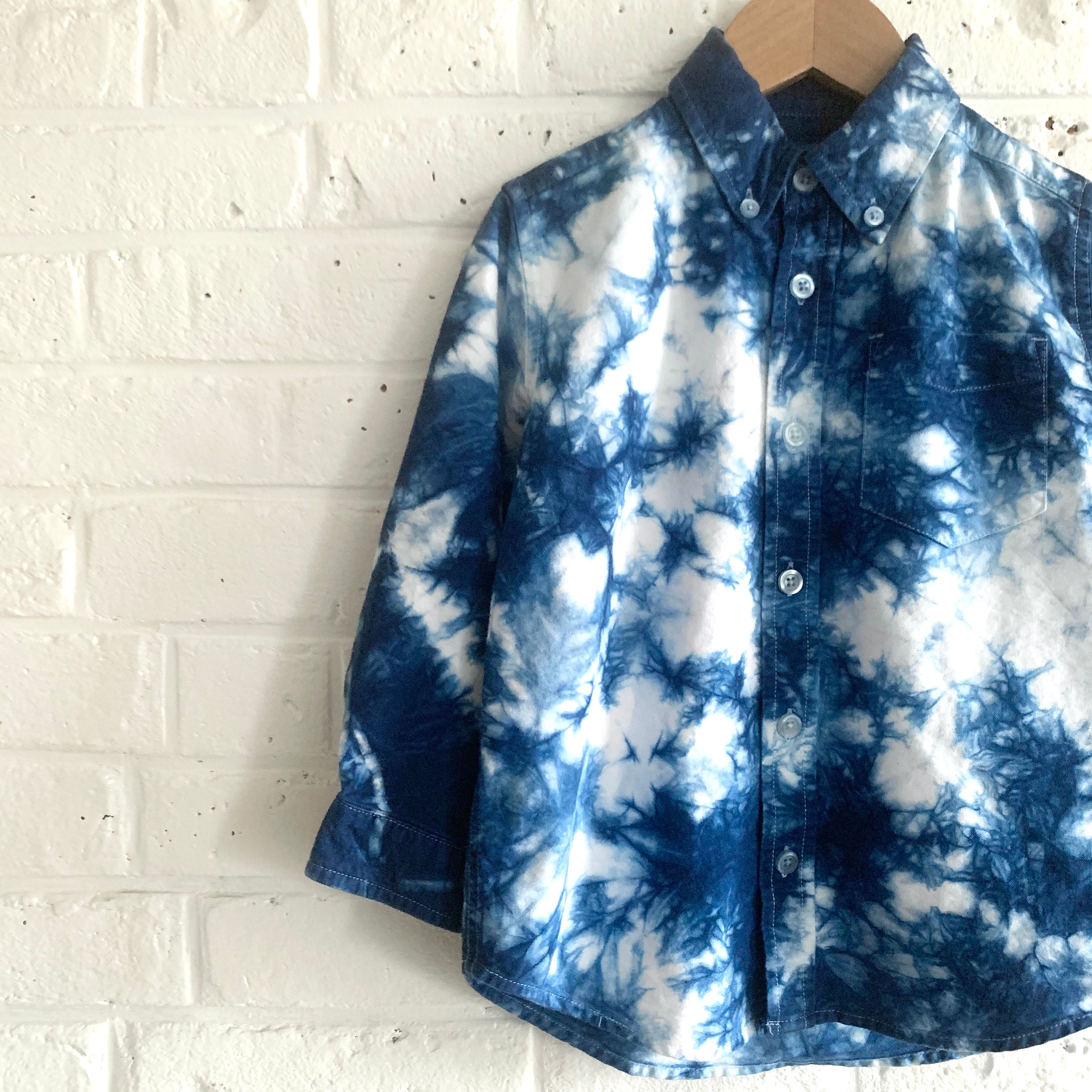 Crinkle Shibori Inspired Button-up