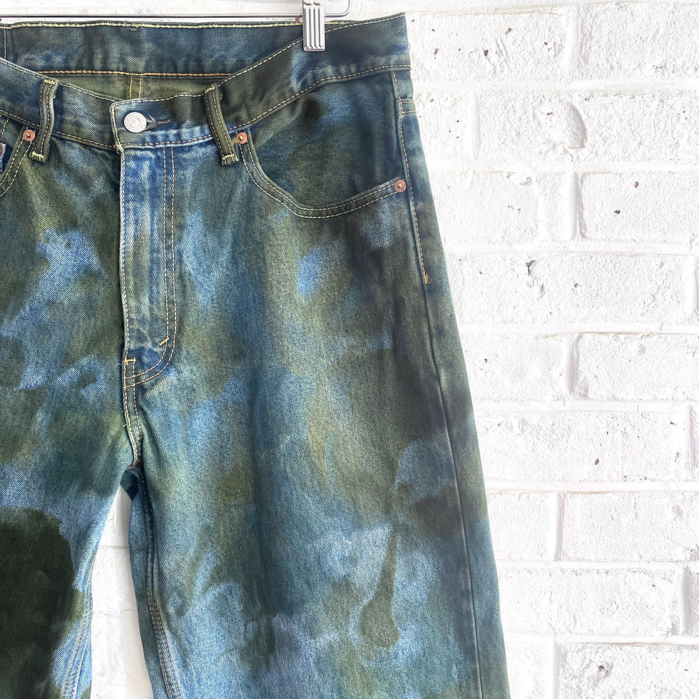 Thumbnail: Adult "Indigo Camo" Tie Dye Jeans