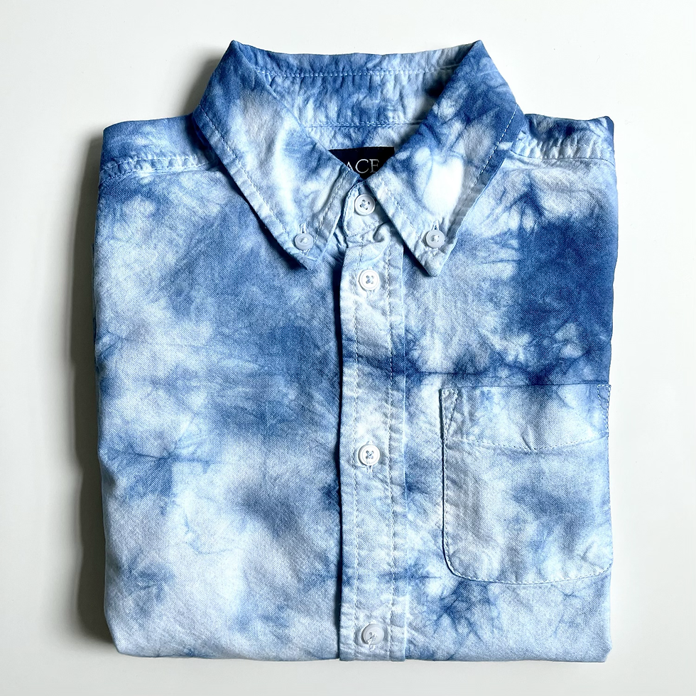 Crinkle Indigo Dyed Button-up