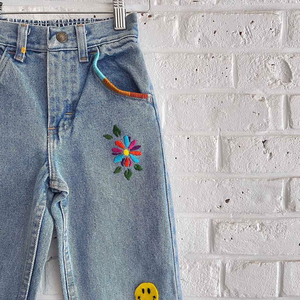 Thumbnail: Hand Embroidered Vintage Jeans
