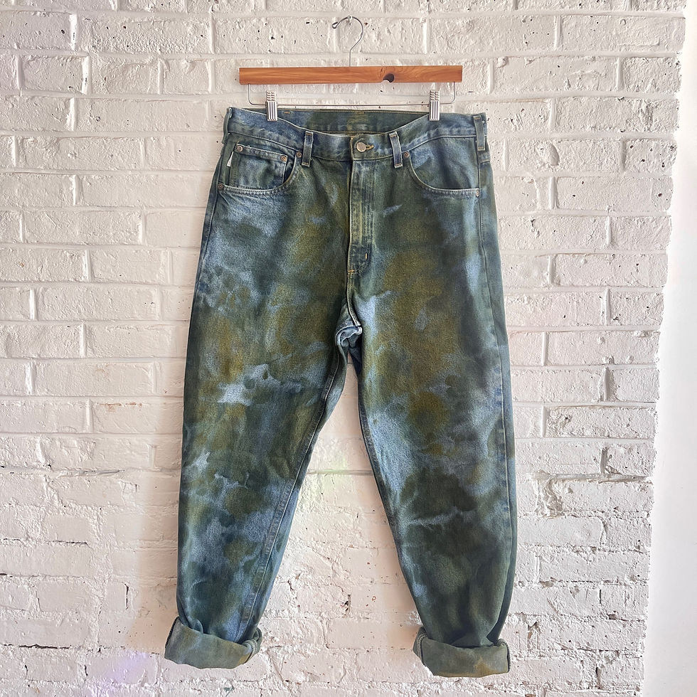 Thumbnail: Adult "Indigo Camo" Tie Dye Jeans