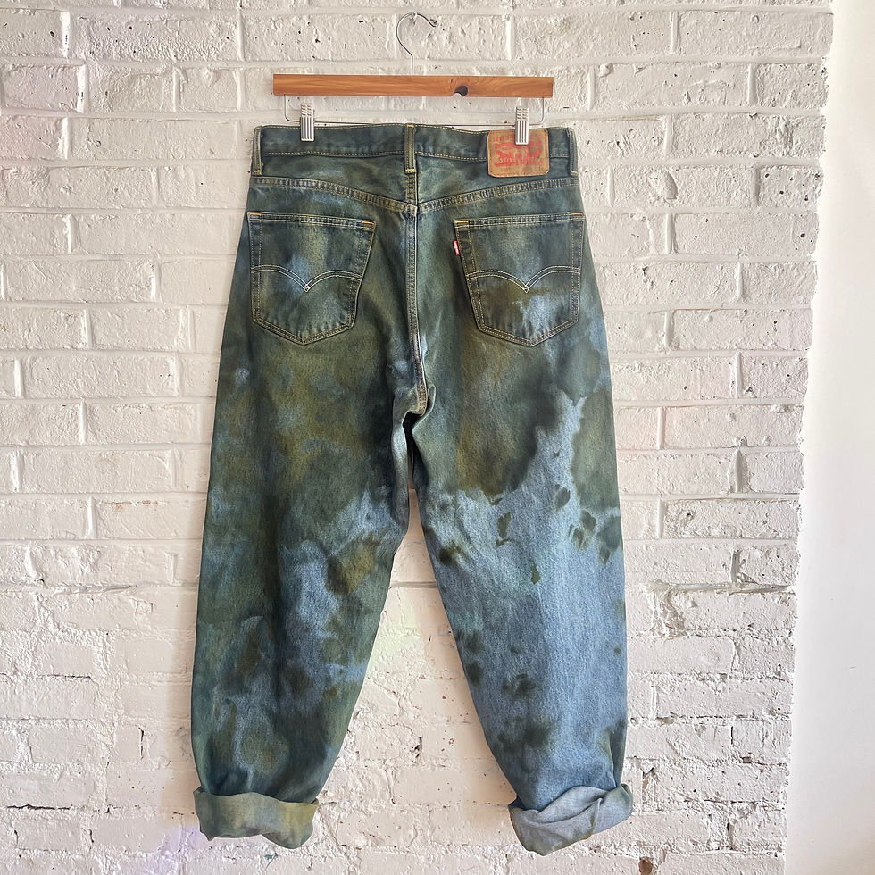 Thumbnail: Adult "Indigo Camo" Tie Dye Jeans