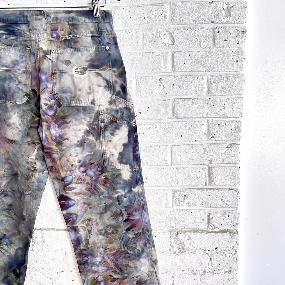 Thumbnail: Adult "Dusty Blue Hydrangea" Dungarees