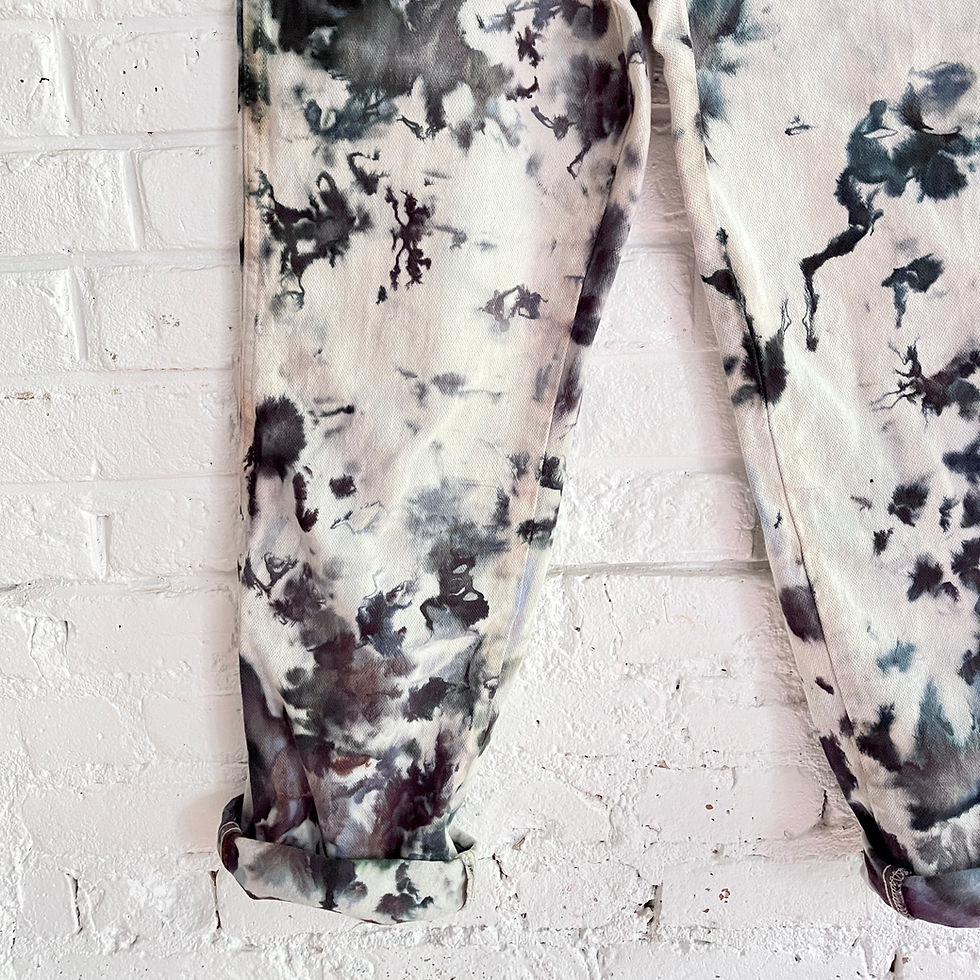 Thumbnail: Adult "Midnight Smoke" Tie Dye Jeans