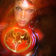Logo Bodypainting Mike Shane Bacardi