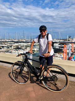 Mandelieu la Napoule marina on ebike