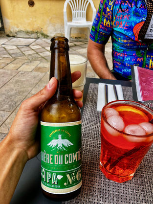 IPA mercantour beer and Aperol Spritz