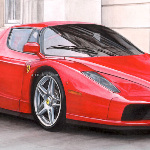 Ferrari Enzo print red