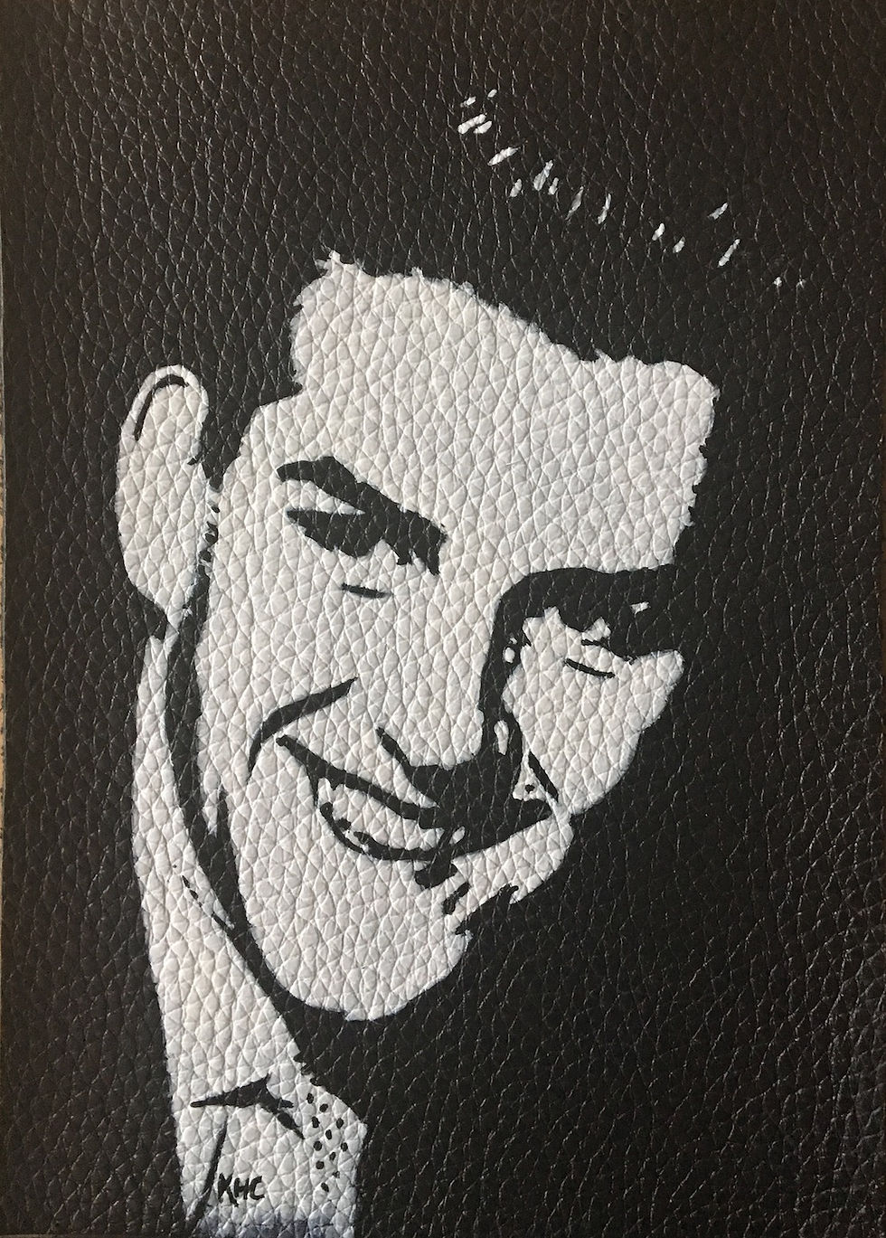 Vince Eager handpainted leather patch