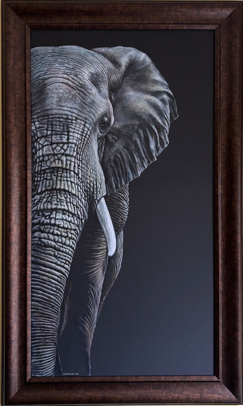 Thumbnail: Tembo elephant painting by Karl Hamilton-Cox Artist Karl