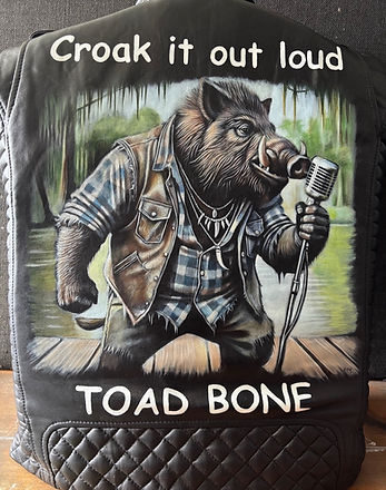 Toad Bone Hog painted leather jacket