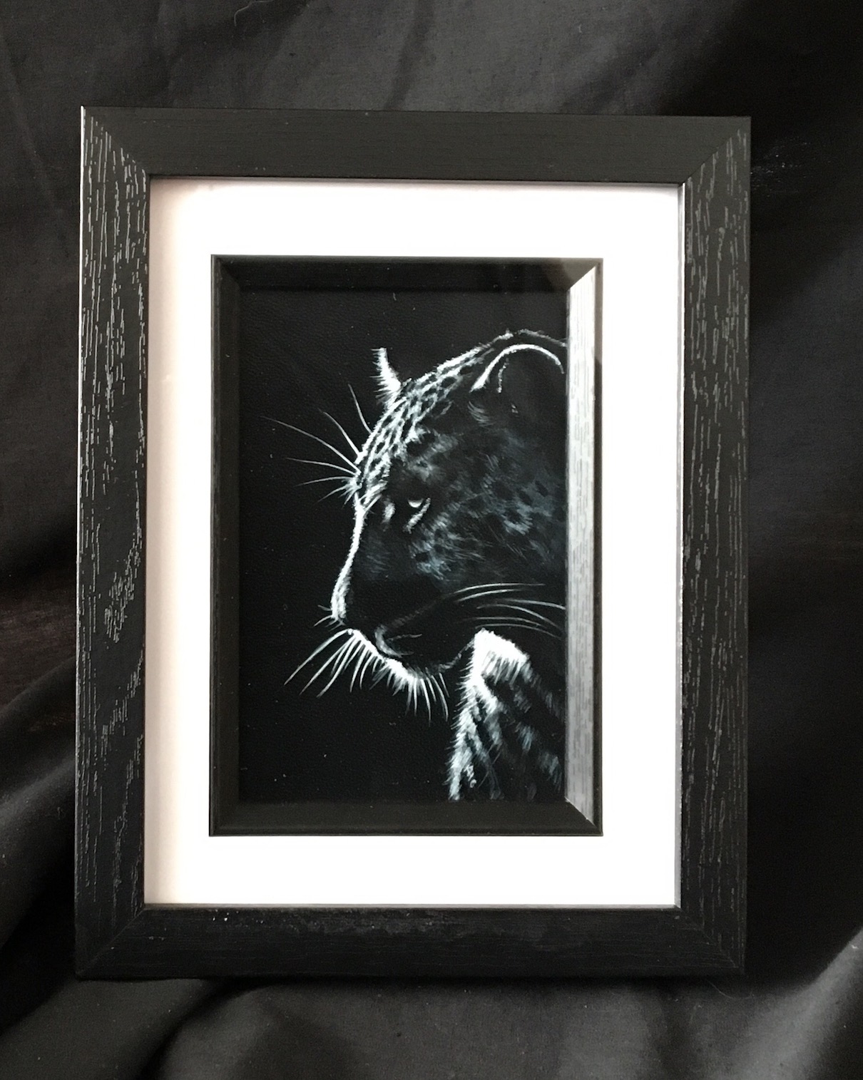 Monochrome leopard portrait