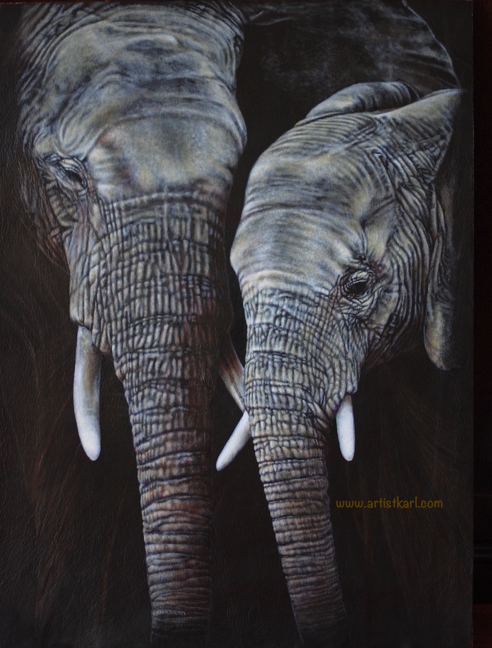 Mother's Whisper - elephants