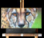 cheetah painting eyes face