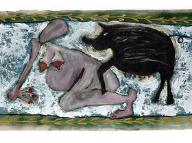 Mixed media on canvas