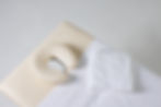 massage table top view on white background, massage therapist workplace, massage concept.j