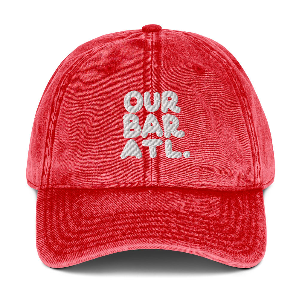 Our Bar ATL: "Bubble Logo" By Dr.Dax - Vintage Cotton Twill Cap