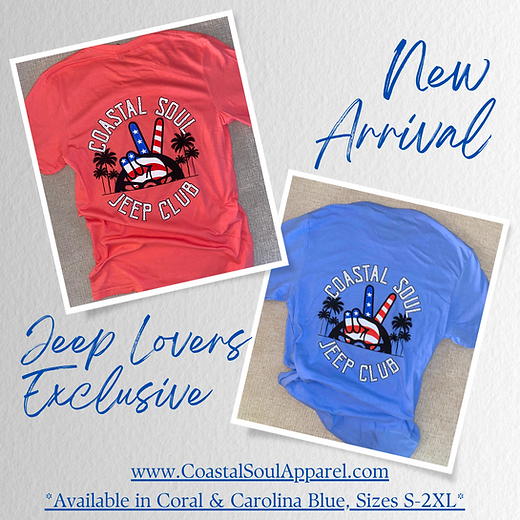 さらに100円引き◆JEEP◆Loose Rugby Sweat T-shirt Jeep Club T-Shirt | Coastal Soul