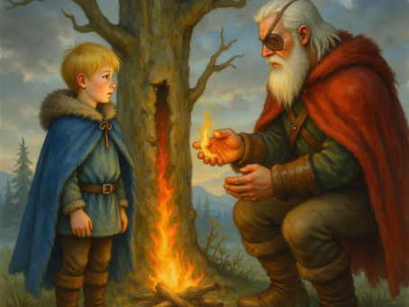 Herr Klaus and Ulvie at the Embered Tree