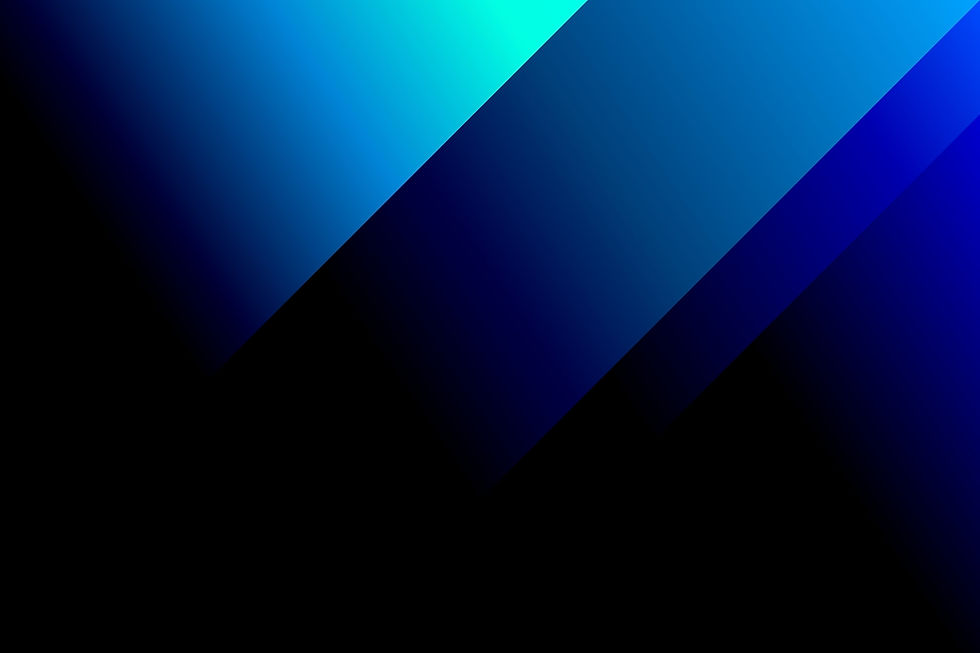 Abstract blue gradients creating a layered geometric design in a dark space.