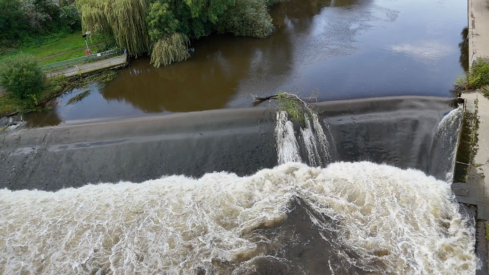 Aerial - River Severn Weir 6