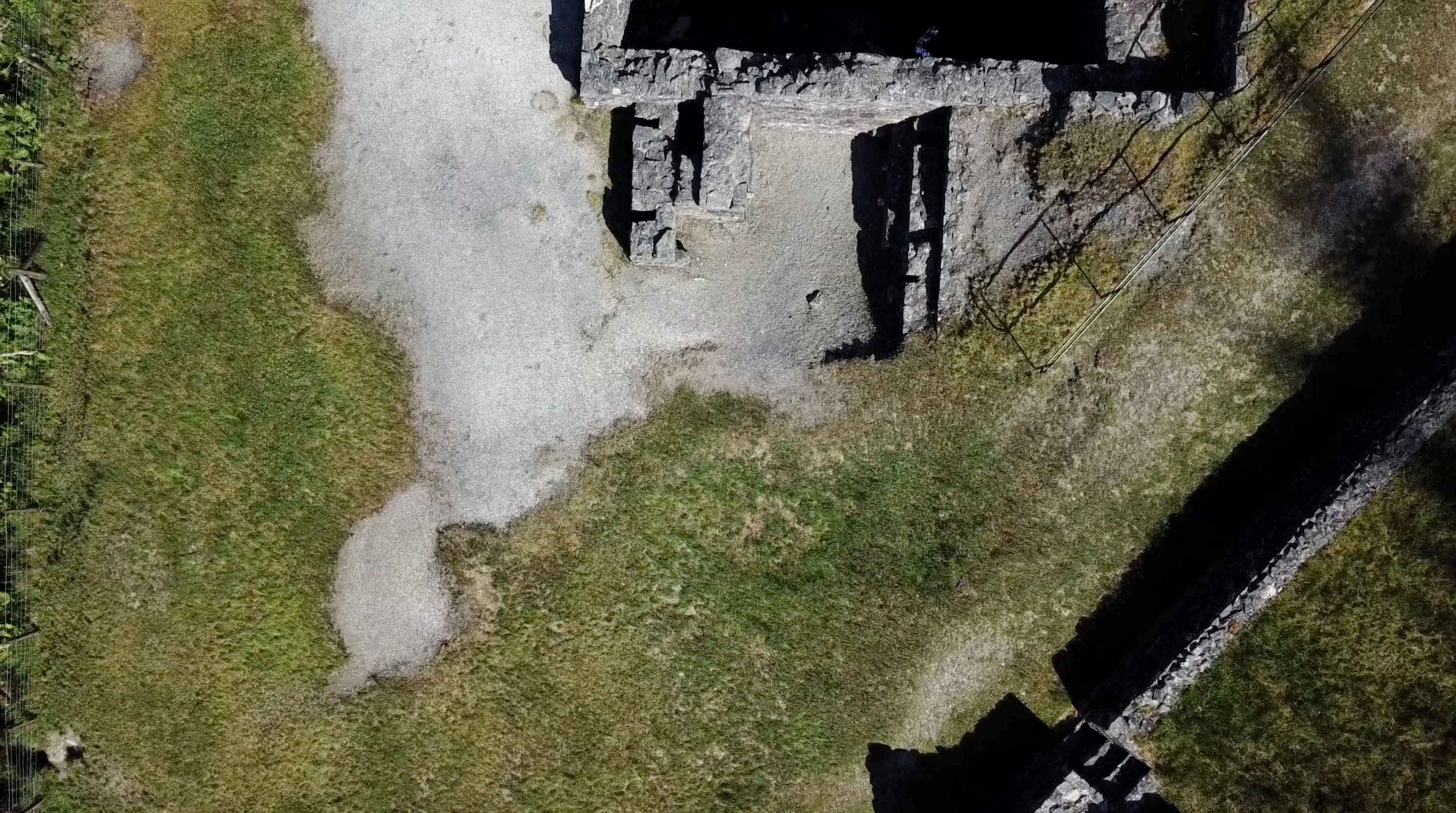 Aerial - Drone over Old Tin Mine 4