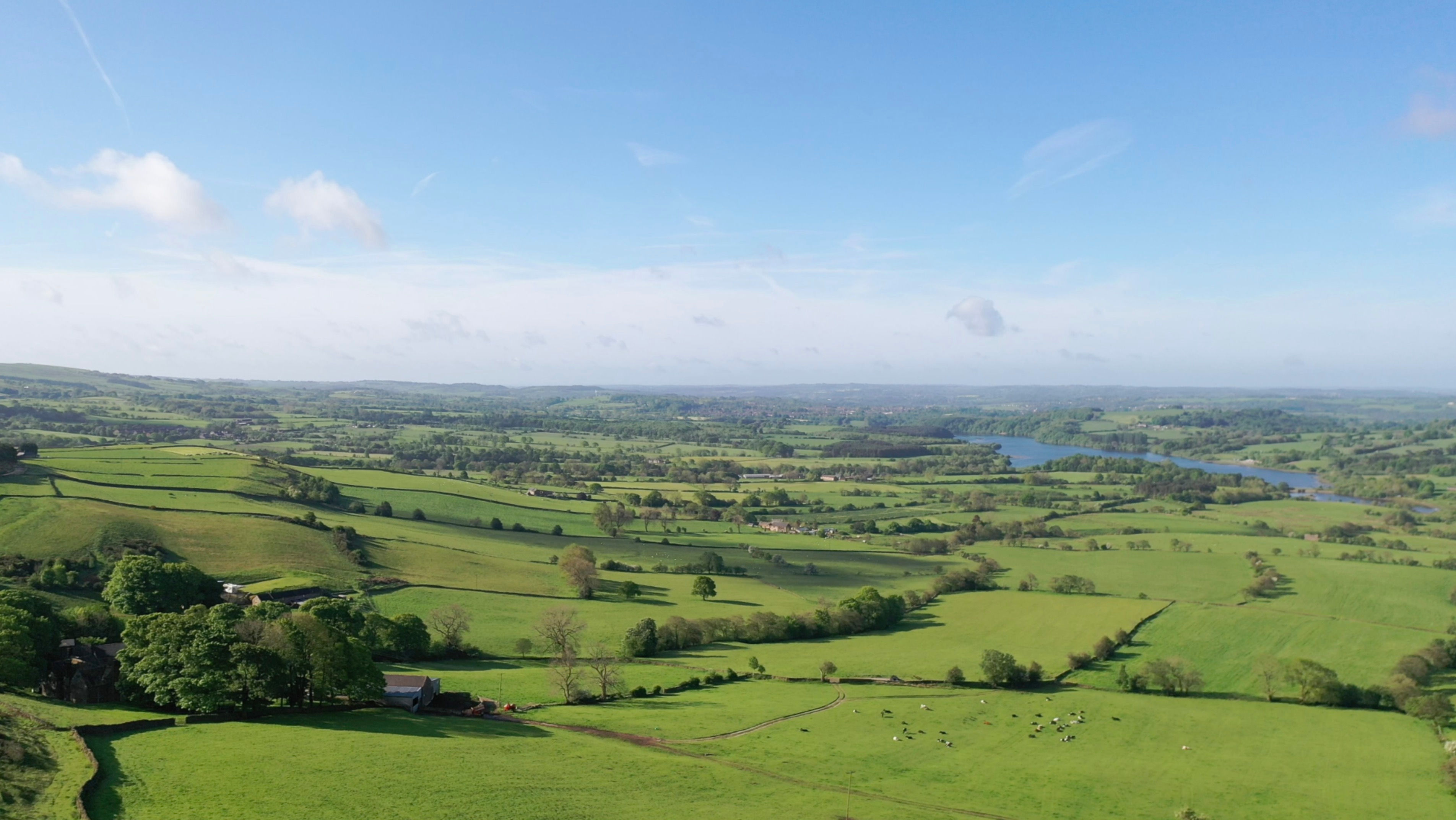 Aerial - Countryside Landscape