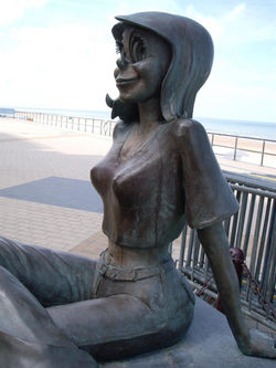 Stripfiguren in brons