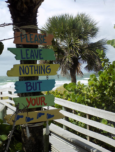 please leave nothing but your foot prints sign irbkayaking