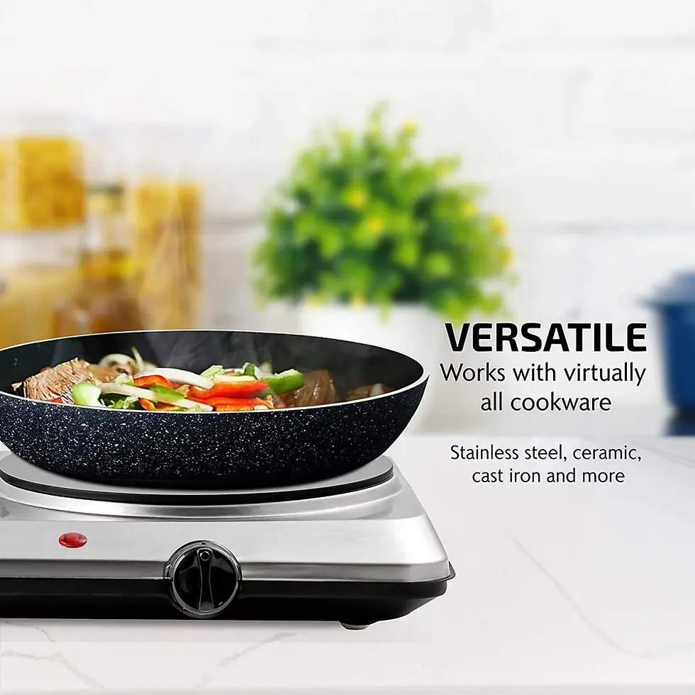 Thumbnail: Electric Double Infrared Burner 7.5 Inch Ceramic Glass Hot Plates Cooktop, 1500