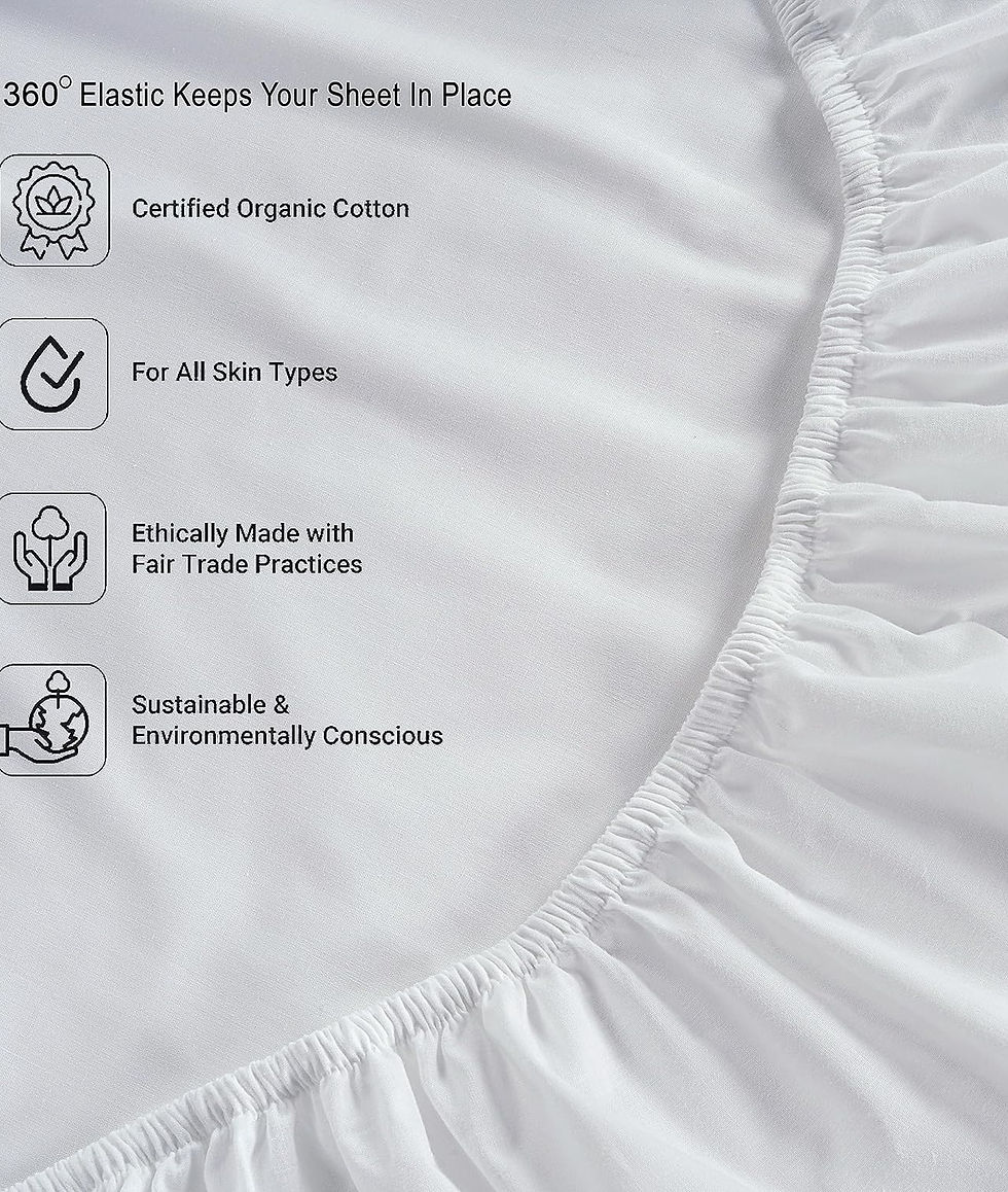 Thumbnail: LANE LINEN Organic Cotton White Twin Sheets Set, 3-Piece Pure Organic Cotton Pe