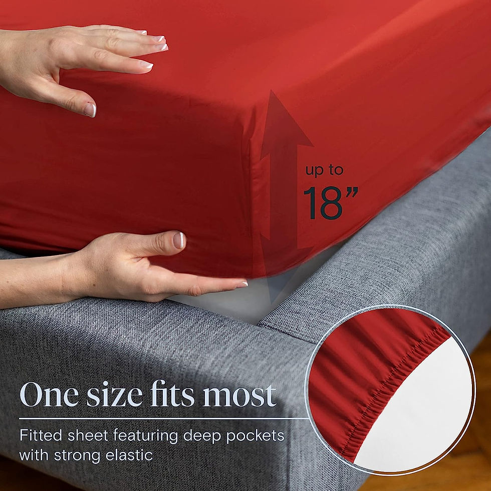 Thumbnail: LuxClub 6 PC King Size Sheet Set Bamboo Sheets Deep Pockets 18" Eco Friendly Wr