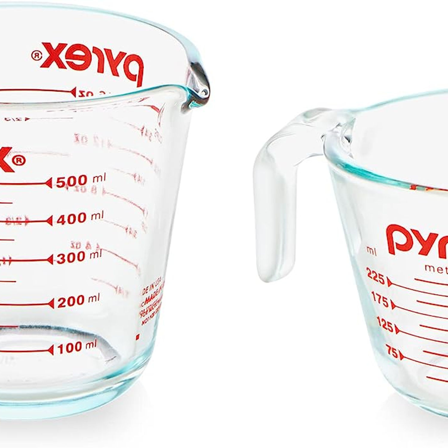 Pyrex 2 Piece Glass Measuring Cup Set, Includes 1-Cup, and 2-Cup Tempered Glass
