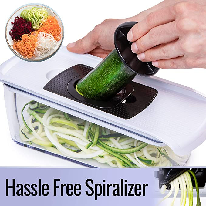 Thumbnail: fullstar 6-in-1 mandoline slicer for kitchen, cheese grater, vegetable spiraliz