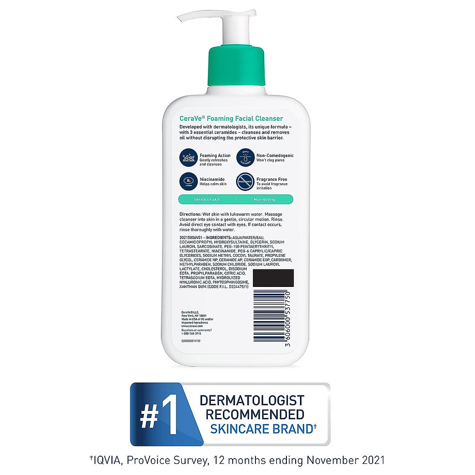 Thumbnail: CeraVe Foaming Facial Cleanser | Daily Face Wash for Oily Skin with Hyaluronic
